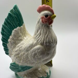 Vintage ceramic chicken figurine, approximately 7 inches tall